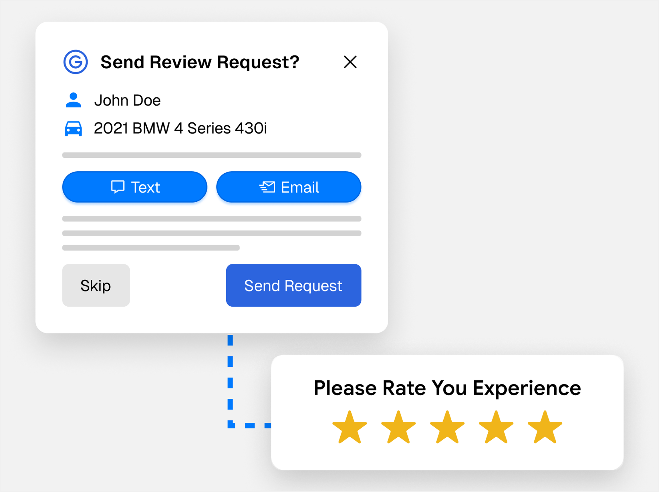 You choose who gets a review request